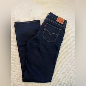 Women’s Levis High Rise 725 Bootcut Size 30 color Cast Shadows.